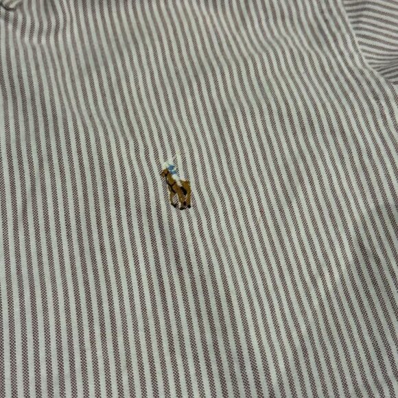 Ralph Lauren Classic Fit Striped White Button Down Shirt Mens M - Picture 4 of 4